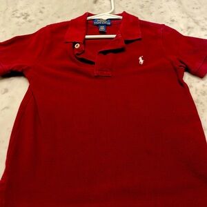 Red kids polo